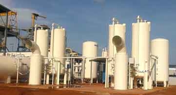 Twin 5 tonne oxygen plant at a Gold mine