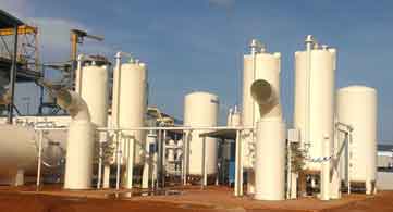 Twin 5 tonne oxygen plant at a Gold mine